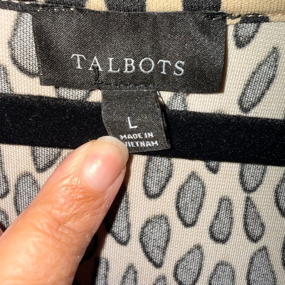 Talbots Black and Tan Midi Dress - Picture 4 of 5
